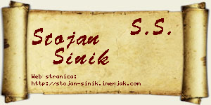 Stojan Šinik vizit kartica